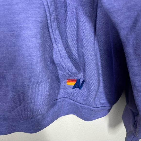 Aviator Nation Unisex Oversized Relaxed Logo Purple Hoodie Sweatshirt Size XXL - Picture 4 of 10